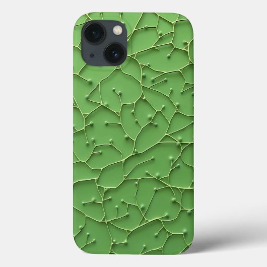Deep Green Organic Textured iPhone Case (Achterkant)