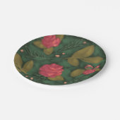 Deep Green & Pink Flower Bord (Gekanteld)