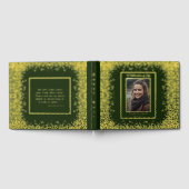 Deep Green Real Foil Funeral Livre d'invité Sparke (Complet)