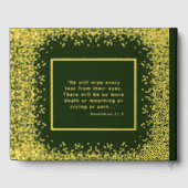 Deep Green Real Foil Funeral Livre d'invité Sparke (Verso)