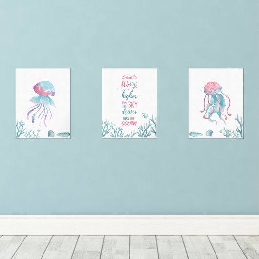 Deep Green Turquoise Love Personnalisable (Parquet)