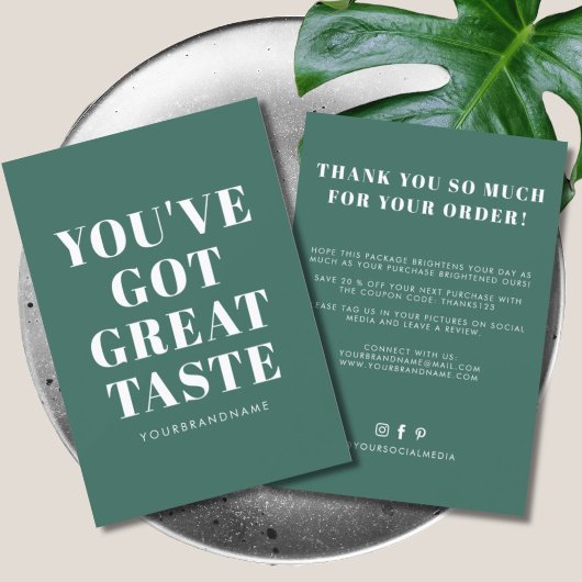 Deep green vous avez un grand goût merci