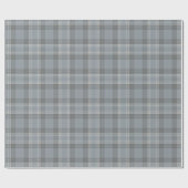 Deep Grey-Blue en Soft Grey Plaid Cadeaupapier (Vlak)