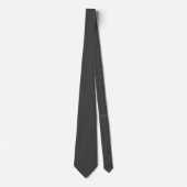 Deep Grey Charcoal Neutral Modern Stropdas (Voorkant)