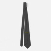Deep Grey Charcoal Neutral Modern Stropdas (Achterkant)