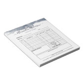 Deep Grey Waterverf Minimal Script Invoice Notitieblok (Schuin)