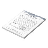 Deep Grey Waterverf Minimal Script Invoice Notitieblok (Gedraaid)