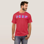 Deep House - Glitch optische illusie EDM T-shirt (Voorkant volledig)