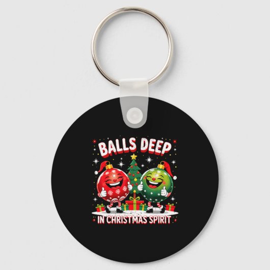Deep In Christmas Srit Funny Ornament  Sleutelhanger (Voorkant)