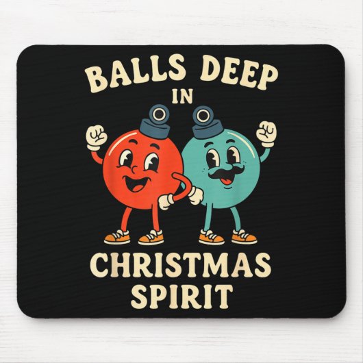 Deep In Christmas Srit Funny Retro Holiday Humor  Muismat (Voorkant)