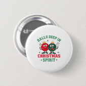 Deep In Christmas Srit  Ronde Button 5,7 Cm (Voorkant /achterkant)