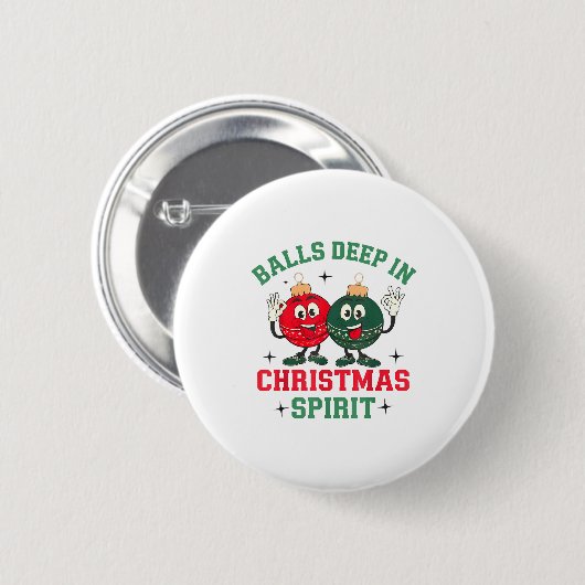 Deep In Christmas Srit  Ronde Button 5,7 Cm (Voorkant /achterkant)