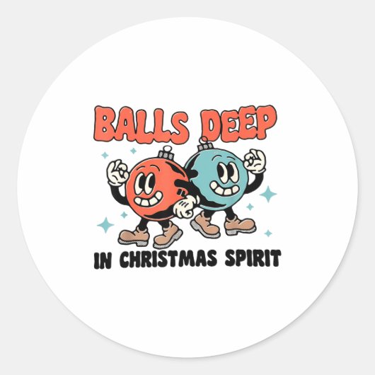 Deep In Christmas Srit  Ronde Sticker (Voorkant)