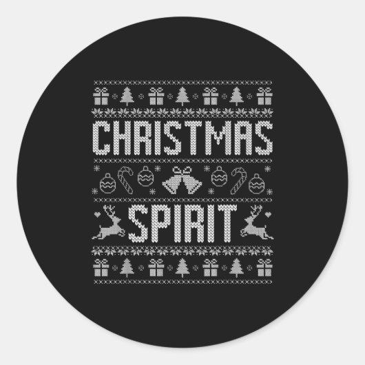 Deep In The Christmas Srit Couple Matching Christm Ronde Sticker (Voorkant)