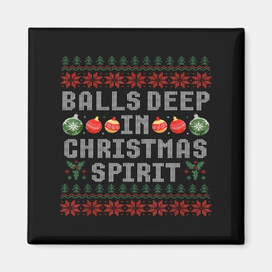 Deep In The Christmas Srit Matching Couples Ugly Magneet (Voorkant)