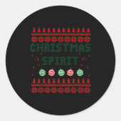 Deep In The Christmas Srit Matching Couples Ugly Ronde Sticker (Voorkant)