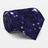 Deep Indigo Shimmer Sparkle Sequin Stropdas (Opgerold)