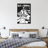 Deep Into Darkness strips Grim Reaper kunst Canvas Afdruk (Insitu (Slaapkamer))