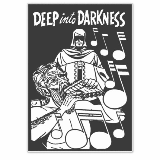 Deep Into Darkness strips Grim Reaper kunst Sticker (Voorkant)