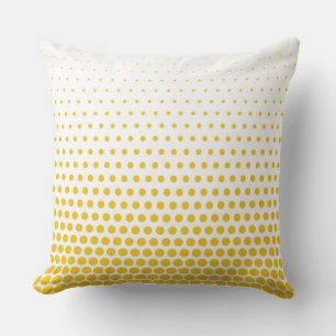 Deep Lemon Polka Dot Modern White Kussen