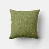 "Deep Lime Green Pattern Kijk" Kussen (Achterkant)