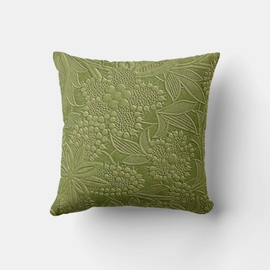 "Deep Lime Green Pattern Kijk" Kussen (Achterkant)