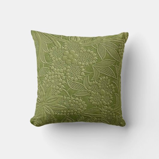 "Deep Lime Green Pattern Kijk" Kussen (Voorkant)