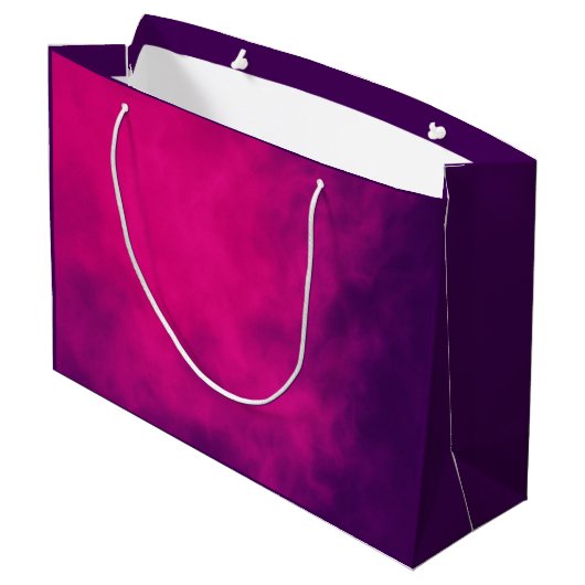 Deep Magenta Paarse Gift Bag –  Groot Cadeauzakje (Achterkant Gekanteld)