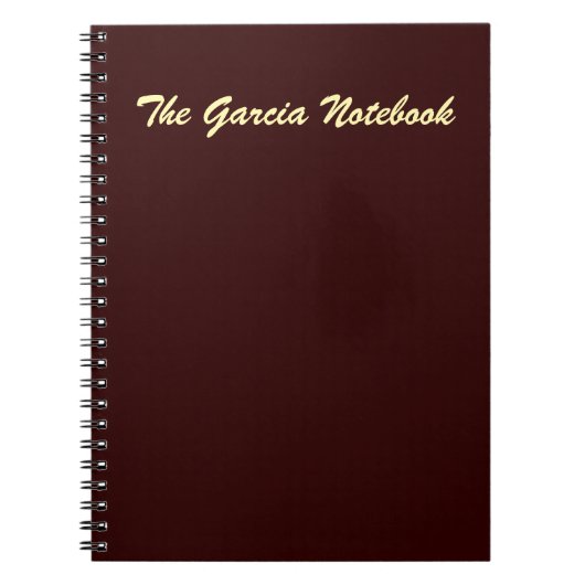 Deep Maroon Minimalist Abstract Notitieboek (Voorkant)