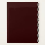 Deep Maroon Minimalist Abstract Planner (Achterkant)