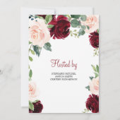 Deep Merlot Florals Maroon en marine Het is een GI Kaart (Achterkant)