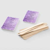 Deep Modern Paarse Glitter Trouwprogramma Handwaaier (Niet-gemonteerd)