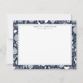 Deep Navy Easter Egg Frame Note Card Kaart (Voorkant)