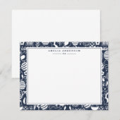 Deep Navy Easter Egg Frame Note Card Kaart (Voorkant / Achterkant)