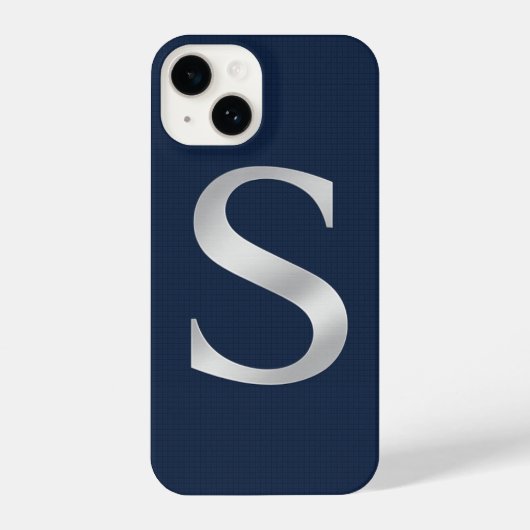 “Deep Navy Phone Cover with Center trendy iPhone Hoesje (Achterkant)