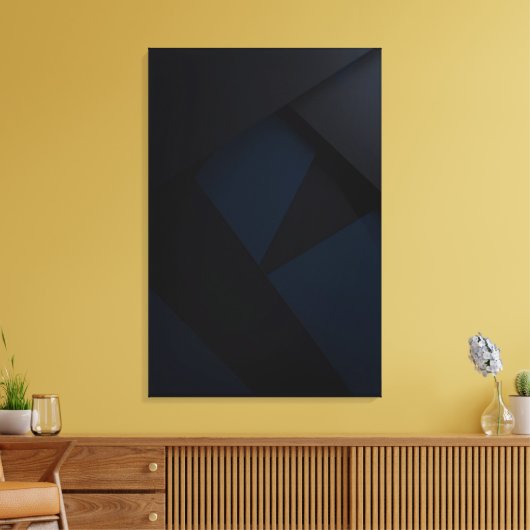 Deep Night Geometry Canvas Afdruk (Insitu (Woonkamer))