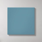 Deep Ocean Blue Effen Kleur Canvas Afdruk (Voorkant)