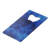 Deep Ocean Blue Waves Abstract Kredietkaart Flessenopener (Voorkant Gekanteld)
