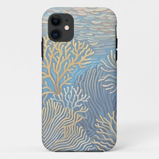 Deep Ocean Golden Corals Case-Mate iPhone Case (Achterkant)