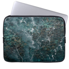 Deep Ocean Rock Texture Laptop Sleeve