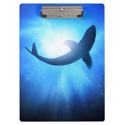 Deep Ocean Shark Silhouette Klembord (Voorkant)