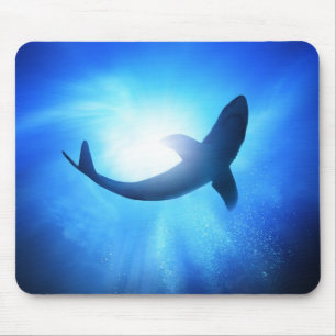 Deep Ocean Shark Silhouette Muismat