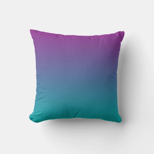 "Deep Paars and Blauwgroen Ombre" Kussen (Voorkant)