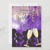 Deep Paars Bachelorette Party Kaart (Voorkant)