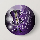 Deep Paars Bachelorette Party Ronde Button 7,6 Cm (Voorkant)