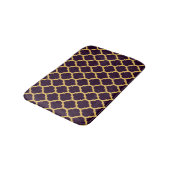 Deep Paars en Tan Moroccan Quatrefoil Pattern Badmat (Gekanteld)