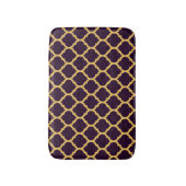 Deep Paars en Tan Moroccan Quatrefoil Pattern Badmat (Voorkant Verticaal)