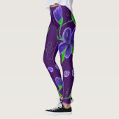 Deep Paars Flowered Leggings (Links)