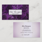 Deep Paars Glam 2 Makeup Artist Visitekaartje (Voorkant / Achterkant)