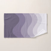 Deep Paars Grey Wavey Stripe Modern Bad Handdoek (Handdoek)